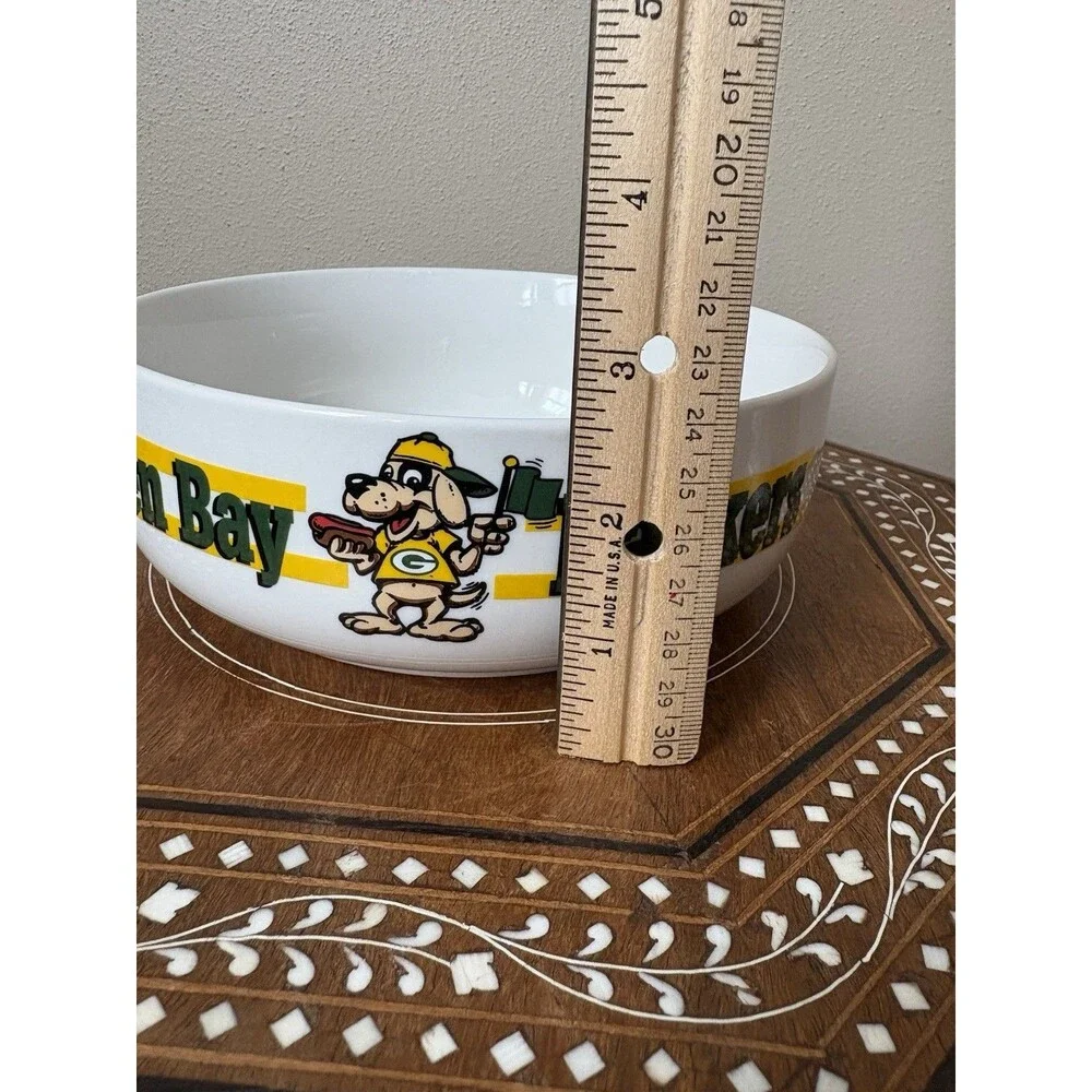 Green Bay Packers Ceramic Dog Bowl NFL Football Pet Dish Food Water 7”